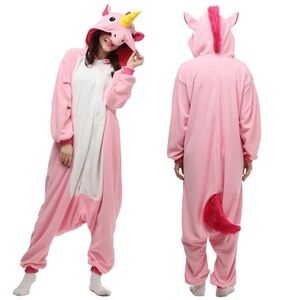 Adult Pink Kigurumi Unicorn Onesie